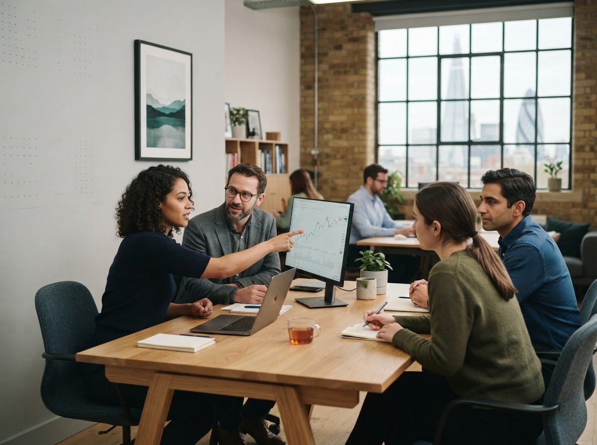 TMG Markets team workspace used for platform analysis and development