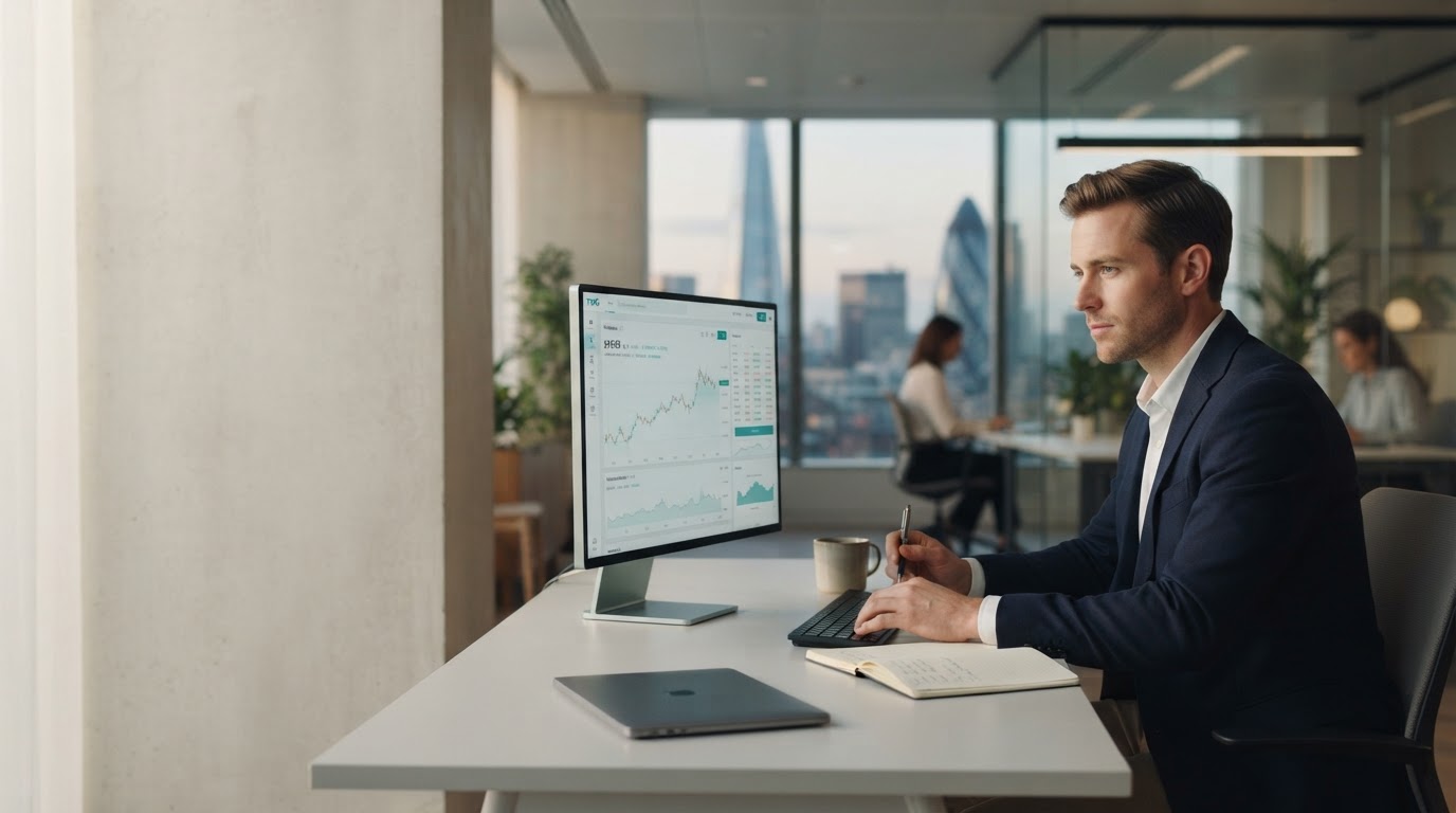 TMG Markets dashboard environment representing AI-driven capital analysis